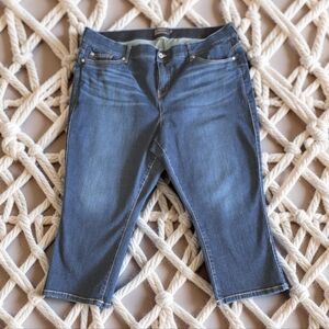 torrid Dark Blue Cropped Stretch Jeans